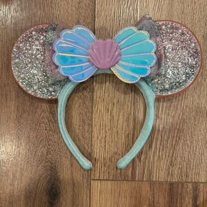 Disney Little Mermaid Ariel Headband Ears, Sparkly Seashell